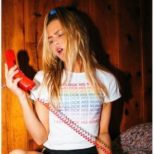 NWOT 1-800-block-his-number t shirt